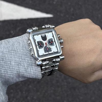 45MM Big Dial Antique Alabaster Industries Y2K Multifunctional Quartz Watch Men Big High Quality Six Needles Unique Men Watch
