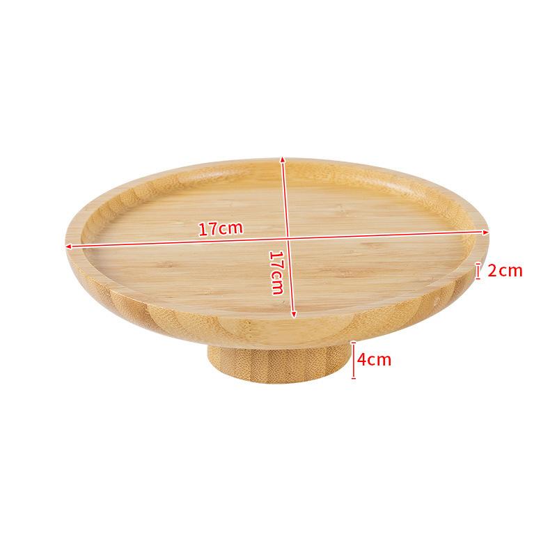 Bamboo Mini Tray Multi Style Storage Trays For Jewelry Photography Props Coaster Flower Pot Base Desktop Storage Supplies