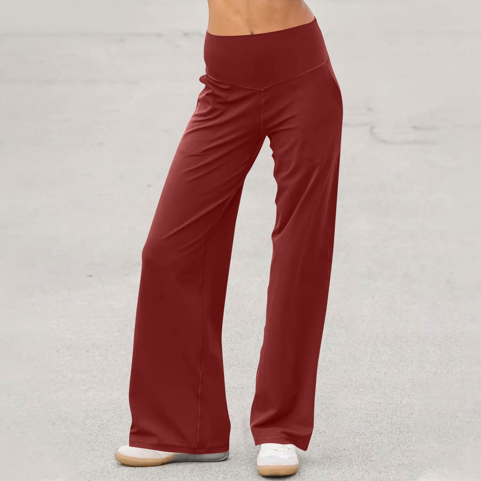 

Women s High-Waisted Wide Leg Yoga Pants With Pockets M