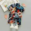 Hübsche Jungen Sommerkleidung Kinderkleidung Herren Kleine und mittlere Kinderhemd Koreanische Mädchen Kurzarm Babykleidung Strand