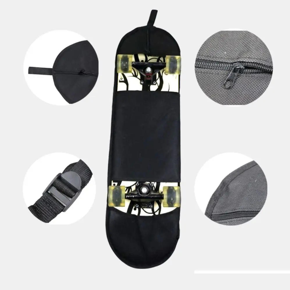 Four-Wheel Skateboard Bag - Double-Kick Skateboard Bag, Single-Shoulder Portable Backpack for Skateboard Accessories