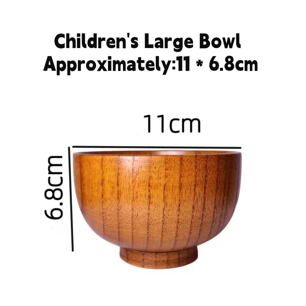 Japanese Style Natural Wooden Bowl Tableware for Fruit Salad Noodle Rice Soup Bowls Kitchen Utensil Dishes Handmade Crafts