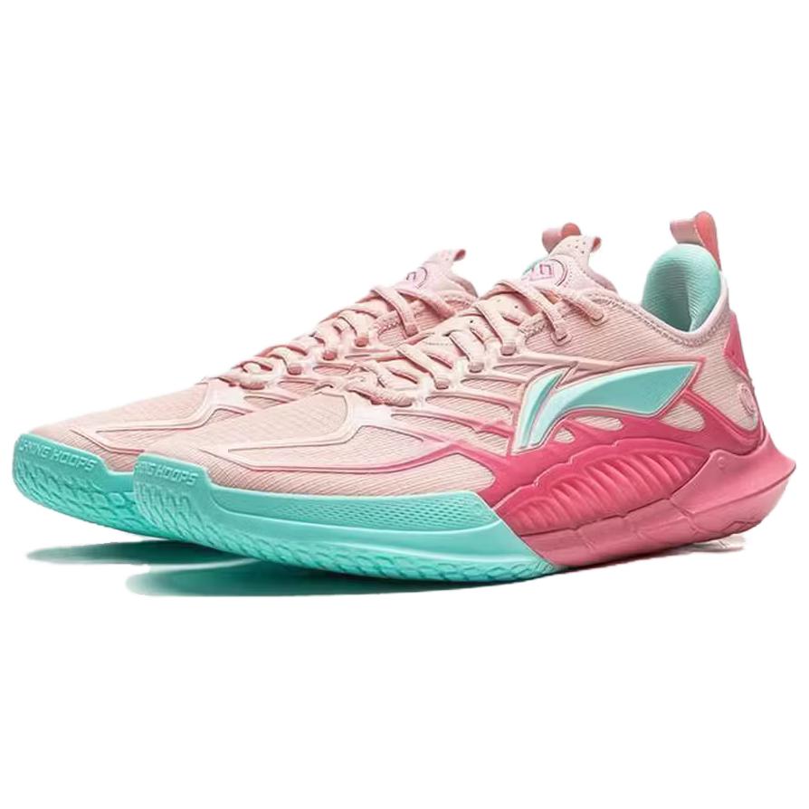 Li Ning Speed 12 Cushioning Abrasion Resistant Low top Basketball Shoes Men's Pink ABAW035-3