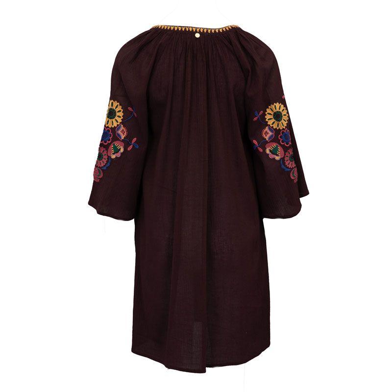 Magoo 3/4 Sleeve Kaftan Dress with Floral Embroidery for Women ANTIK BATIK