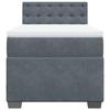 Cadre de lit avec matelas - Maison Exclusive - 90x200 cm - Velours gris foncé - Surmatelas confortable