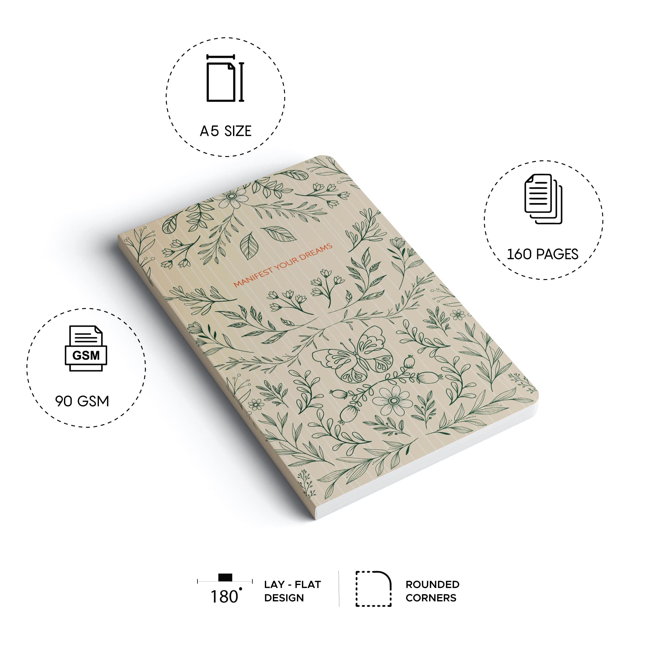 FACTOR NOTES A5 Notebook: Ruled | 90 GSM | 160 Pages (Manifest) a5