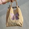 Japanese Style Handmade Waterproof Nylon Canvas Bag with Embroidered Patterns, Large Capacity