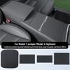 Suede Central Control Panel Sticker for Tesla Model  Model Y Juniper Model 3 Highland Console Protector Cover Car Accessories