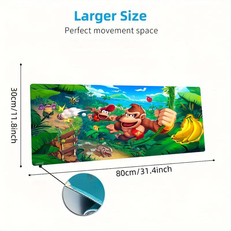 Donkey Kong Color Mouse Pad Large Gaming Table Cushion Non-slip Laptop Tablet Big Mousepad XXL Mat Mini PC Playmat With Lock edge