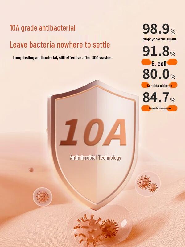 Hengyuanxiang Men's 10A Antibacterial Plush-Lined Thermal Set