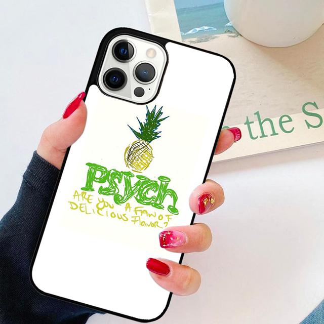 Psych Ananas Handyhülle Rückseite für iPhone 17 Air 16 15 14 13 11 12 Pro Max PlusS Hülle Coque