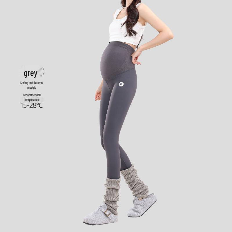 

Maternity Shark Bottom Yoga Pants – Comfortable, Non-Slip, and Stomach-Friendly for Spring, Autumn, and Winter Use L (Fits 110-130 lbs)