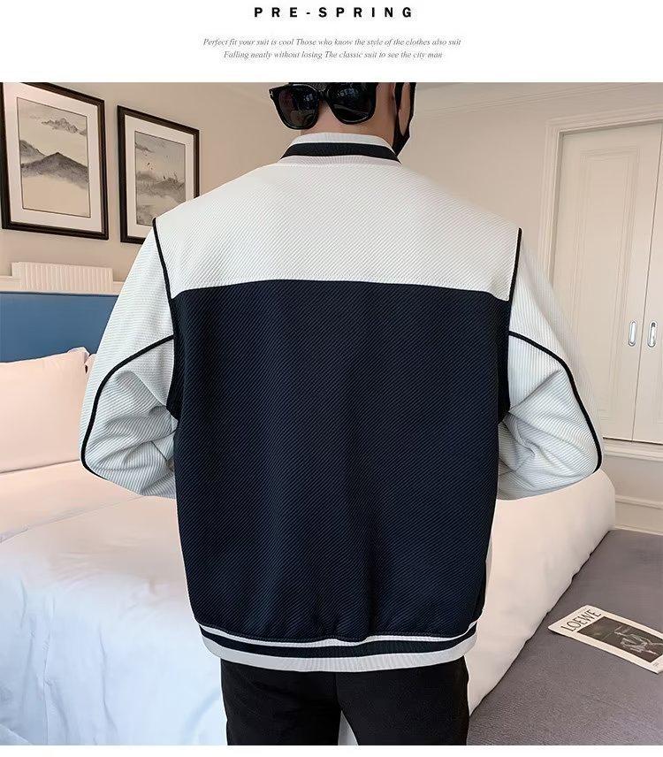 2025 Men's Versatile Baseball Jacket - Casual, Trendy, Youth Workwear for Spring/Autumn