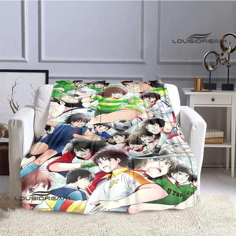 Coperte del cartone animato Captain Tsubasa coperta da picnic Coperte calde in flanella Morbida e confortevole fodere per letto Regalo di compleanno