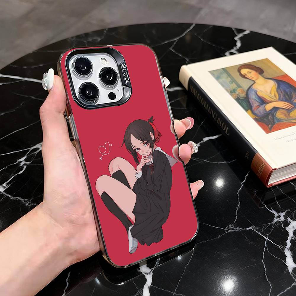 Kaguya Shinomiya Phone Case For iPhone 17,16,15,14,13,12,11 Plus,Pro Max,XS,Colorful Silver Black Cover