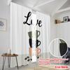 2pcs 2D Flat Printing Curtain Love Coffee Cups Polyester Without Electricity Birthday Party Perfect for Outdoor Holiday