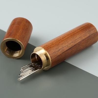Professional Needlework Sewing Needles Storage Box Household Hand Sewing Needles Wooden Needle Case
