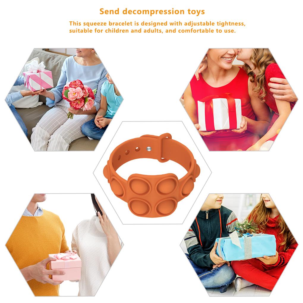 Bubble Bracelet Adjustable Push Wristband Silicone Stress Bubble Bracelet Relief Bracelet