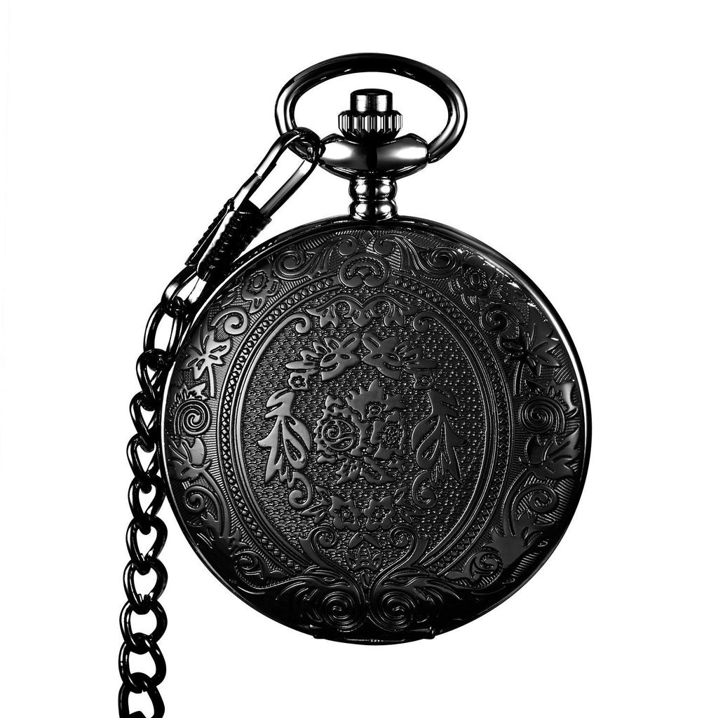 Flip Hollow Pocket Watch Retro Necklace Watch Men and Women Student Gift Hanging Watch Pocket Watch