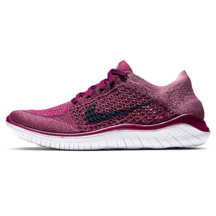 Nike Free Rn Flyknit 2018 Bringebærrød Dame
