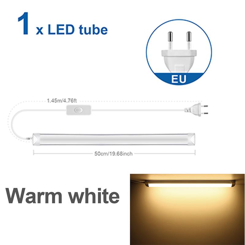 25W LED Shop Light 50CM 1.64FT T8 LED Tube Linkable Aluminium Bar Lamp For Study Garage Workbench Warehouse Cabinet Lighting