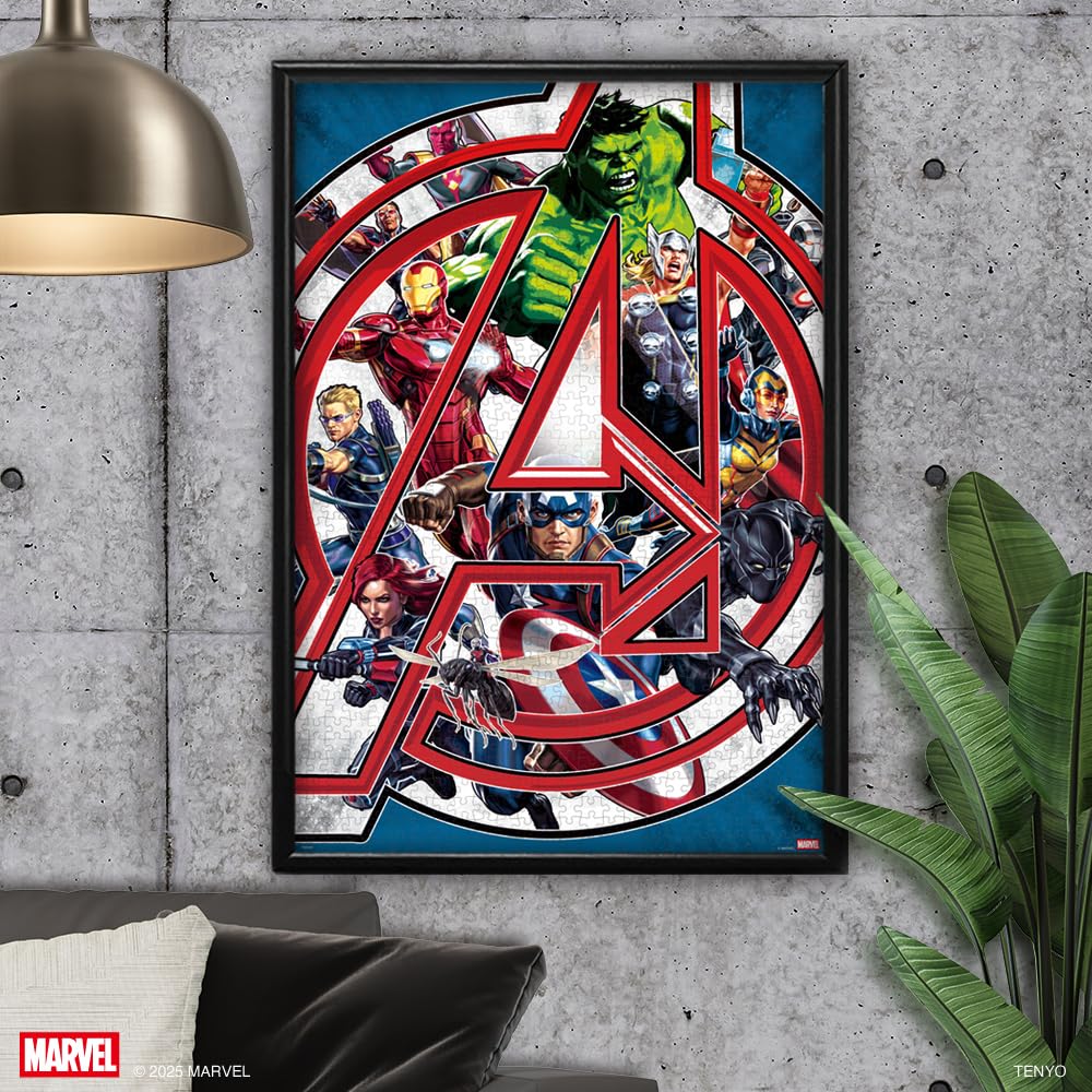 Tenyo in Jigsaw Puzzle Avengers Includes and Service Card (Tenyo) [Made Japan] 1000-Piece Assemble! (51x73.5cm) R-1000-643, Glue, Spatula,