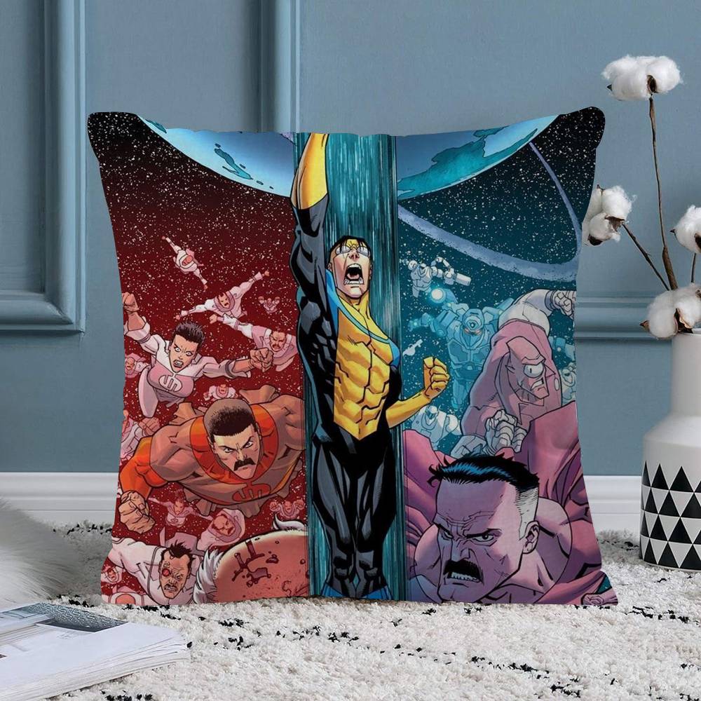 Cartoon Images IInvincibleS Pillow Cover Sofa Cushion Cover Home Room Decoration Children Gift