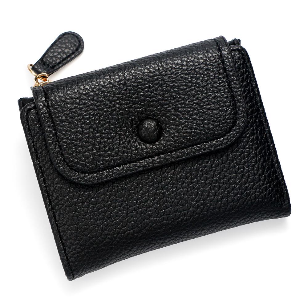 Women's Multifunctional PU Lychee Pattern Coin Purse and Wallet