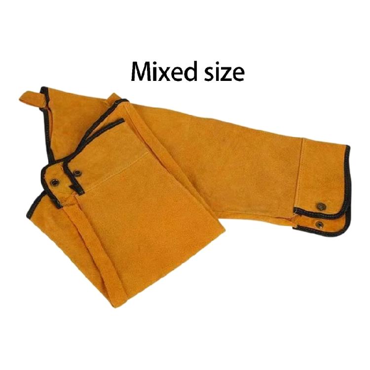 Welding Shop Cover in Split Cow Leather for Heat Contact During Repair Work, Stitched Wear for Metal Cutting Use