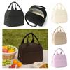 Stylish Corduroy Insulated Lunch Bag Hand-Held Large Capacity Thermal Lunch Bag Portable Minimalist Lunch Box Storage Bag Office