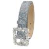 Luxury Sparkling Waistband Adjustable PU Leather Belt Rhinestone Waist Belt  Women Gifts
