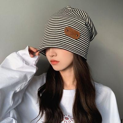 Sonbahar Kış örgü şapkalar Kadın Triped Baskı bere şapka Erkekler Moda Hip-Hop Hımbıl Skullies Beanies Bayanlar Pamuk Kore Tarzı kaporta