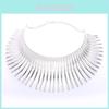 Fashion Solid Color Curved Design Women Metal Necklace Collar For Fashion Enthusiasts