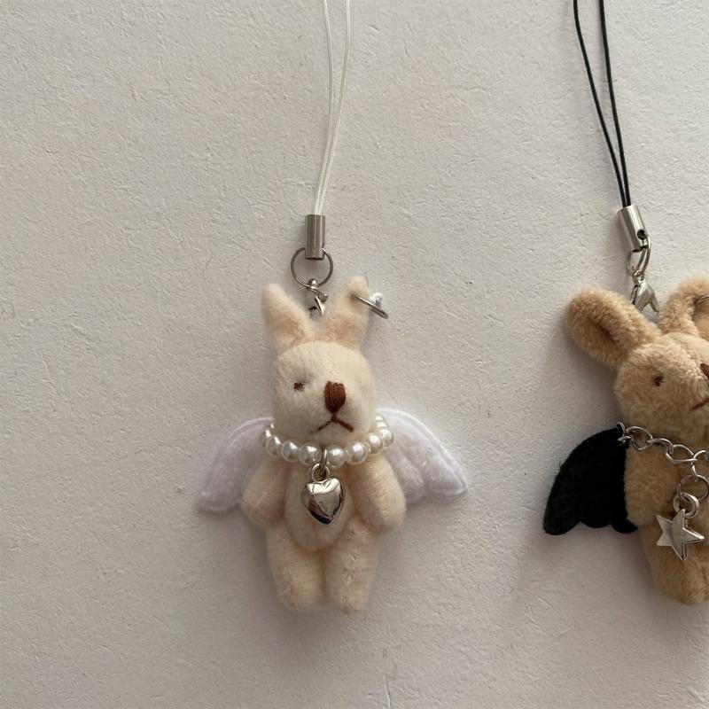 Rabbit Keychain Handbag Hanging Pendant Keyrings Alloy Material Gift for Women
