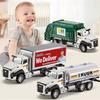 Conjunto de 3 Veículos de Engenharia de Metal com Puxar para Trás Escavadora Simulada Caminhão Trailer Carros de Brinquedo para Meninos Presente B246