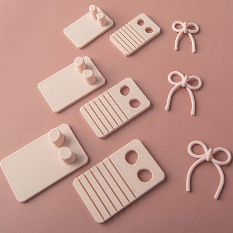 Flexible PLA Clay Earring Mould Set for Line Shaping and Creative Bowknot Designs In Jewelry Crafting