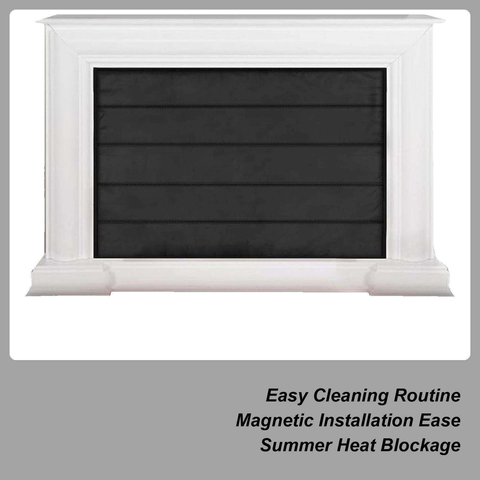 

Magnetic Fireplace Blanket Magnetic Fireplace Draft Stopper With Built-in 12 Strong Magnet Stops Heat Loss Flame-Retardant Fire China Mainland