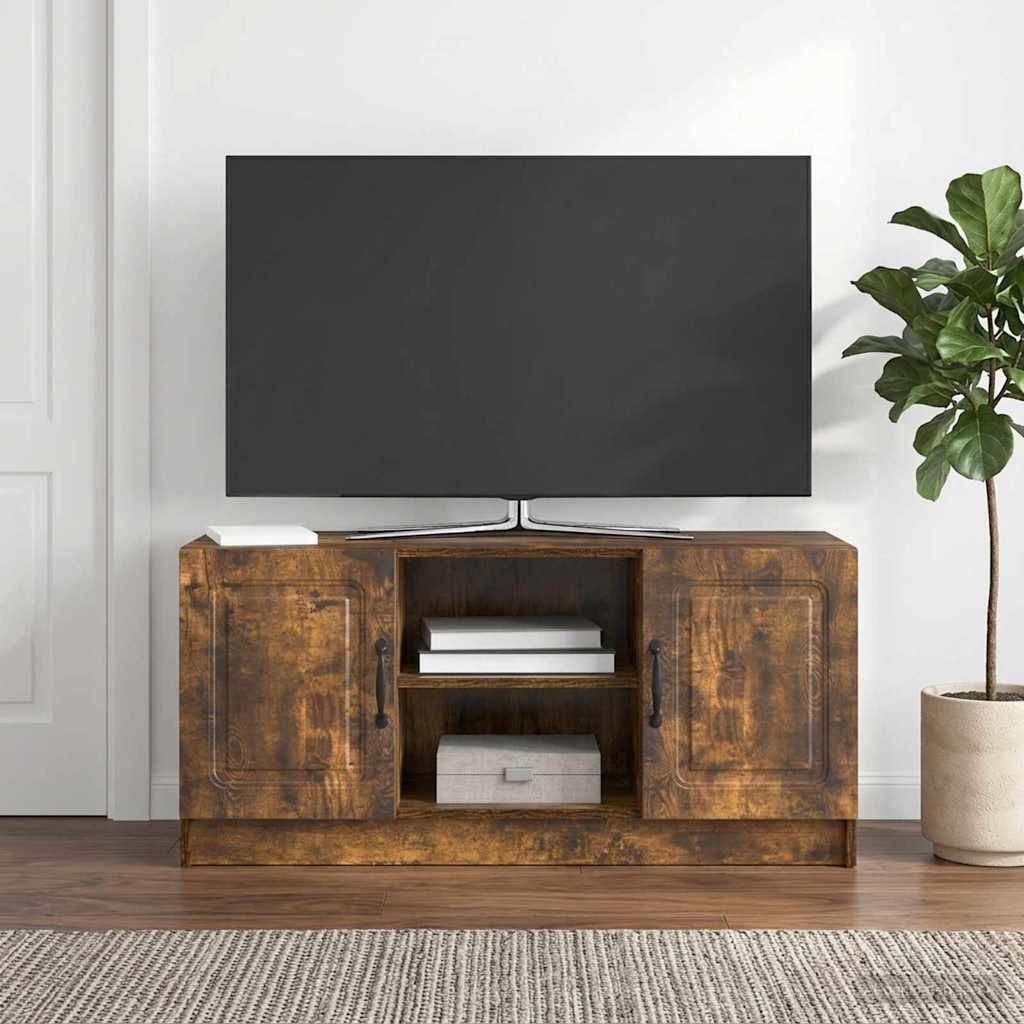 TV Cabinet Smoked Oak 102 x 34.5 x 47 cm Particleboard