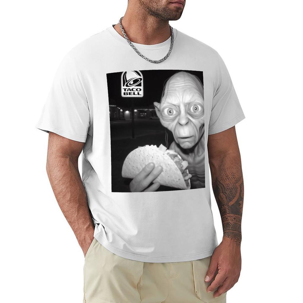Creature Eating Taco Bell Tshirt Festival Casual Short Sleeve