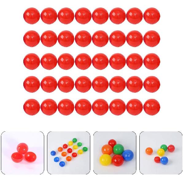 PRETYZOOM 50pcs Empty Colored Round Capsules 5cm Vending Machine Capsules Lottery Balls Small Bingo Raffle Drawing Balls