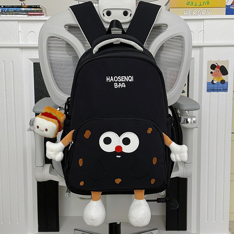 Schoolbag cute cookies backpack women's 1011 new ugly cute student schoolbag kindergarten light travel small backpack
