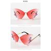 Luxury Butterfly Sunglasses Women Brand Y2k Vintage Rimless Oversized Sun Glasses Ladies Eyewear Gafas De Sol Gothic