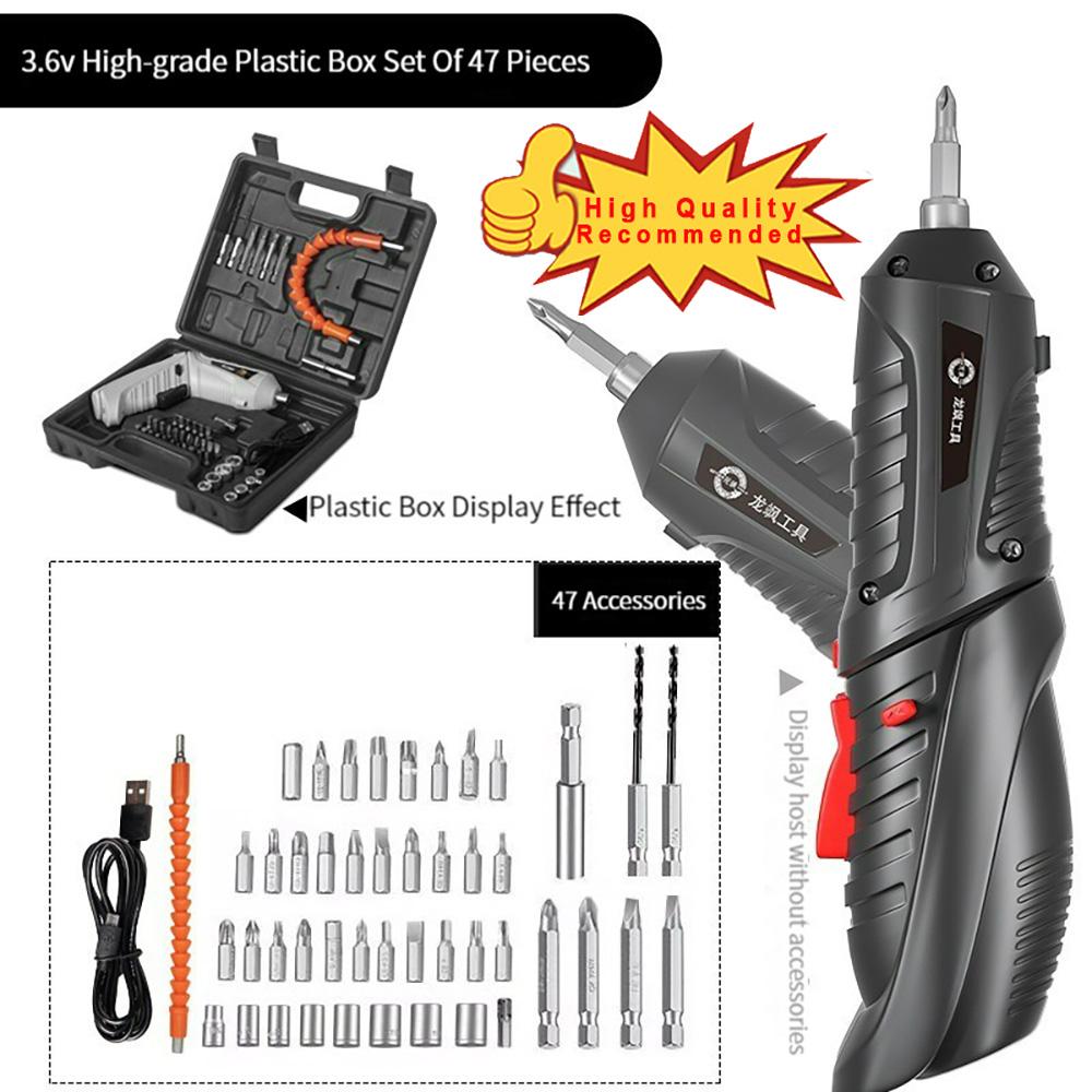 Șurubelniță electrică de uz casnic Mașină de găurit cu impact fără fir reîncărcabilă Mini găurit electric fără fir Set de șurubelnițe Loturi electrice