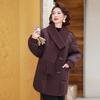 TUCANO Women's Warm Knit-Spliced Winter Jacket with Scarf Collar