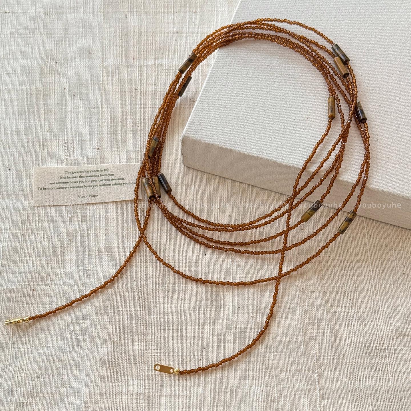 

Винтажное коричневое многослойное ожерелье-чокер с бусинами для женщин