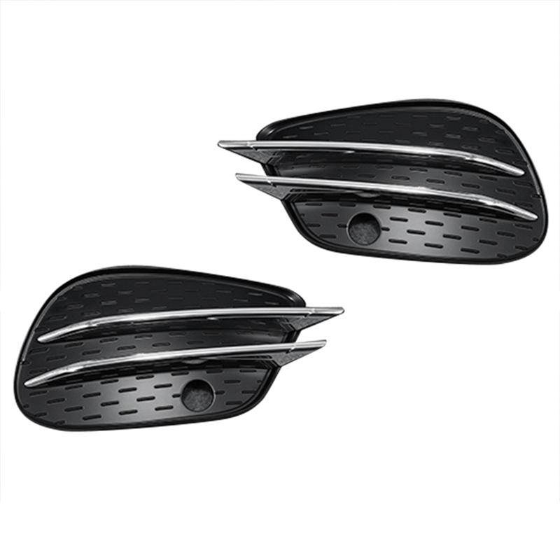 1 Coppia Copertura Trim Lama d'Aria Lampada Fendinebbia Paraurti Anteriore Per Mercedes Benz GLE GLS W166 X166 2015- Griglia Splitter Cromata