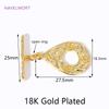 7 Types 18K Gold Plated Brass OT Clasps Bracelet/Necklace Connect Clasps For Jewelry Making Supplies DIY Crafts Accessories