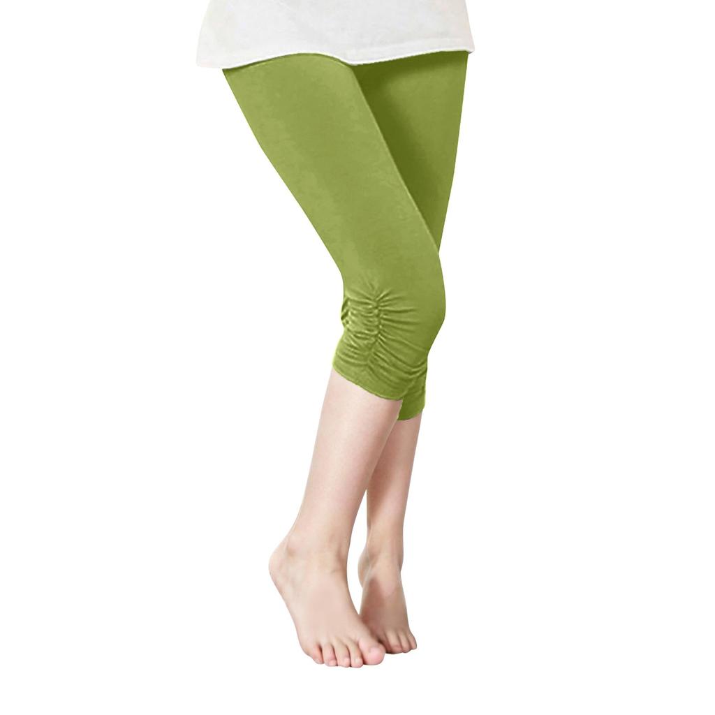Kinder Einfarbige Sportleggings Strukturierte Leggings Für Mädchen