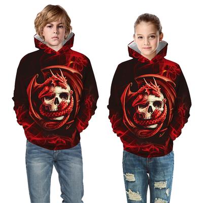 Kid Toddler Baby Girl Boy 3D Print Christmas Hooded Tops Sweatshirt Clothing Hot