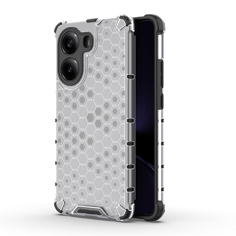 Shockproof Transparent Case For Xiaomi Poco X7 Pro Honeycomb Armor Full Back Case For Poco X7 Pro Case Cover For Poco X7 Pro 5G